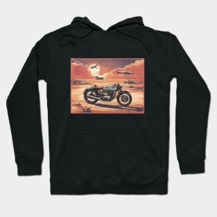 Vintage Cafe racer 50s vibe motorcycle Hoodie